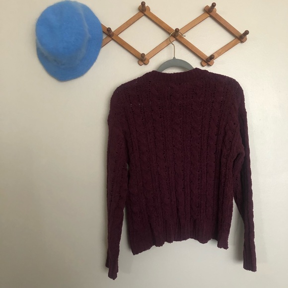 American Eagle Chenille Knit Long Sleeve Sweater - Picture 2 of 8